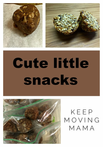 cute little snacks - keep moving mama