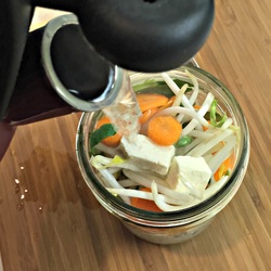 Make ahead soup-in-a-jar ready to eat